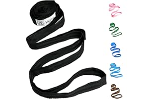 ADALT LION Stretching Strap Yoga Strap for Physical Therapy, Stretch Straps for Home Workout, Pilates and Gymnastics, 10 Loops Non-Elastic Stretch Bands with Exercise Book for Women & Men