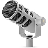 RODE Dynamic Podcasting Microphone, XLR (White).