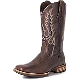 Palitutu Women's Cowboy Boots for Women Full Cowhide Leather Cowgirl Mid Calf Western Embroidered Country Boot