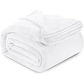 Utopia Bedding White Fleece Blanket King Size Lightweight Fuzzy Soft Anti-Static Microfiber Bed Blanket (90x102 Inch)