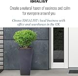 IDEALIST Set of 2 Small 38cm Tall Planter Dark Grey Reinforced Stone view 7