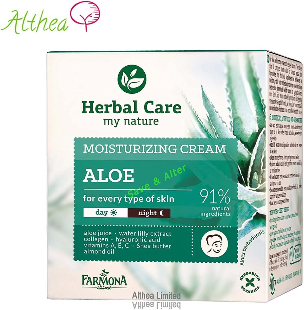 herbal care aloe moisturizing cream