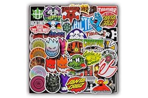 MUSHI Skateboard Stickers 100 Pack, Skateboard Decals with Unique Designs for Electronics, Laptops, Thermos, Cellphones, Guitars, Skateboards, etc. Decorative Stickers