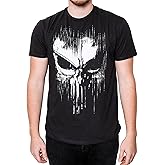 Marvel The Punisher Dirty Skull Vest Logo Cranial Adult T-Shirt