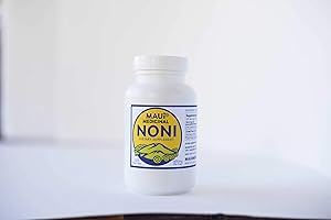 Maui Medicinal Herbs Noni 240 Veggie Capsules (2 Bottles 120 Vcaps per Bottle) - 400mg per Capsule : Organic Whole Fruit (240)