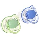 Philips AVENT Freeflow Pacifier BPA, Free Blue/Green, 6-18 Months (Pack of 2)