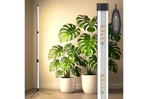 SANSI Vertical Grow Light,T10 Standing Grow Light for Indoor Plants,80W 144 LEDs Full Spectrum Plant Light 4.34FT Adjustable 