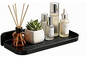 1 Pack Adhesive Floating Shelves No Drill Small Floating Shelf for Wall Storage Damage-Free Wall Mounted Organizer for Bathro