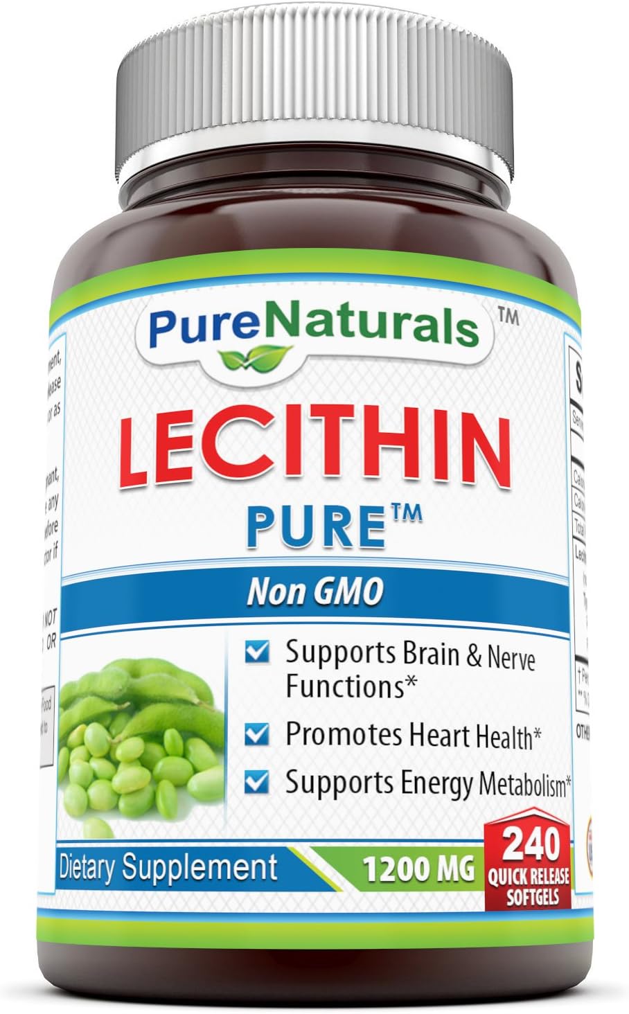 Pure Naturals Lecithin Quick Release Soft Gels, 240 Count 240 Count