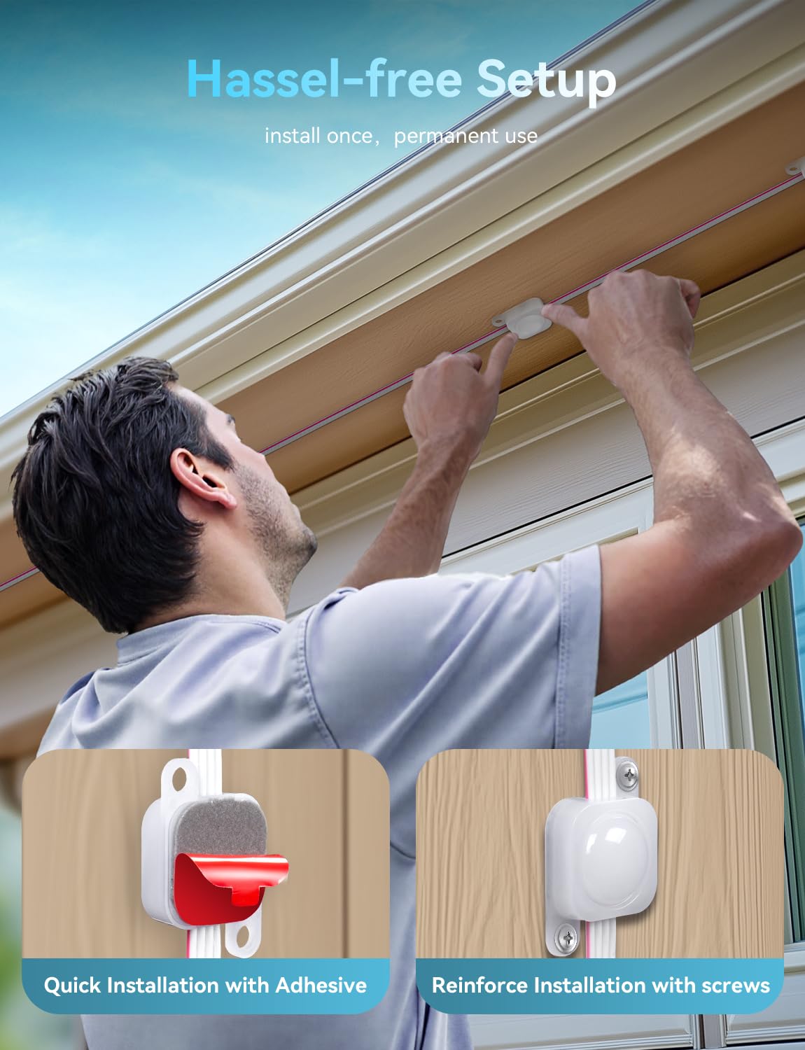 Smart 150FT Permanent Outdoor Lights, RGB LED Lights Outside with App Control - DIY Colors Scene Modes, IP67 Waterproof Eaves Lights for Christmas Halloween Holiday Daily House Roof Eternity Lighting