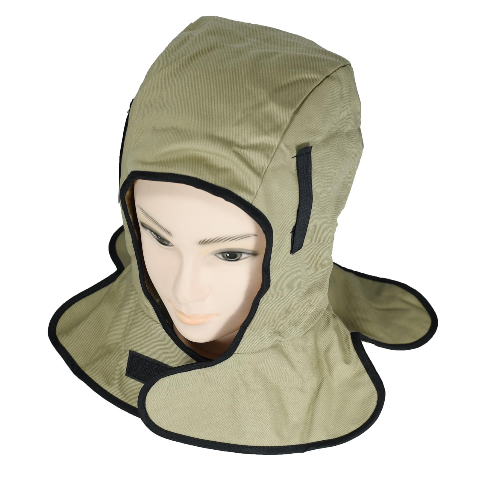 RIVERWELD Winter Warmer Welding Hood Flannel Khaki Color Flame Retardant Fabric for Welders Match Welding Helmet Work Safety Equipment Gear Head Protection
