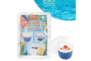 Bellar 30-Packs Pool Skimmer Socks Above Ground Pool Ultra Fine Mesh Screen Socks Inground & Above Ground Pools Reusable Filter Socks for Pool Skimmer Turbo Dog Hair Catcher for Pool Skimmer Baskets