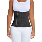 QEESMEI Abdominal Binder Post Surgery Belly Band Wrap for Women Men 9" Wide | Postpartum Belly Band Stomach Compression Wrap Waist Support Belt for Tummy Tuck, Waist, Core Support, Herni, Black,M