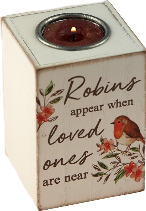 Carousel Home and Gifts Robin Commemorative Memorial Graveside Tealight
