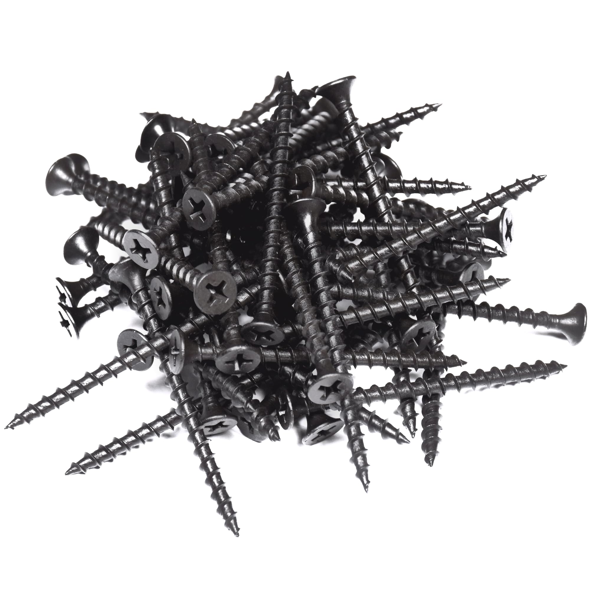 DIYUK Premium Black Wood Screws Length: 160mm (Pack of: 10) Phosphate Coated Coarse Thread Self-Tapping Drywall, and Plasterboard Fixings