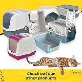 Cat Centre Grey Large Litter Tray Deep High Sided 50x38.5cm 11.5cm Step view 6
