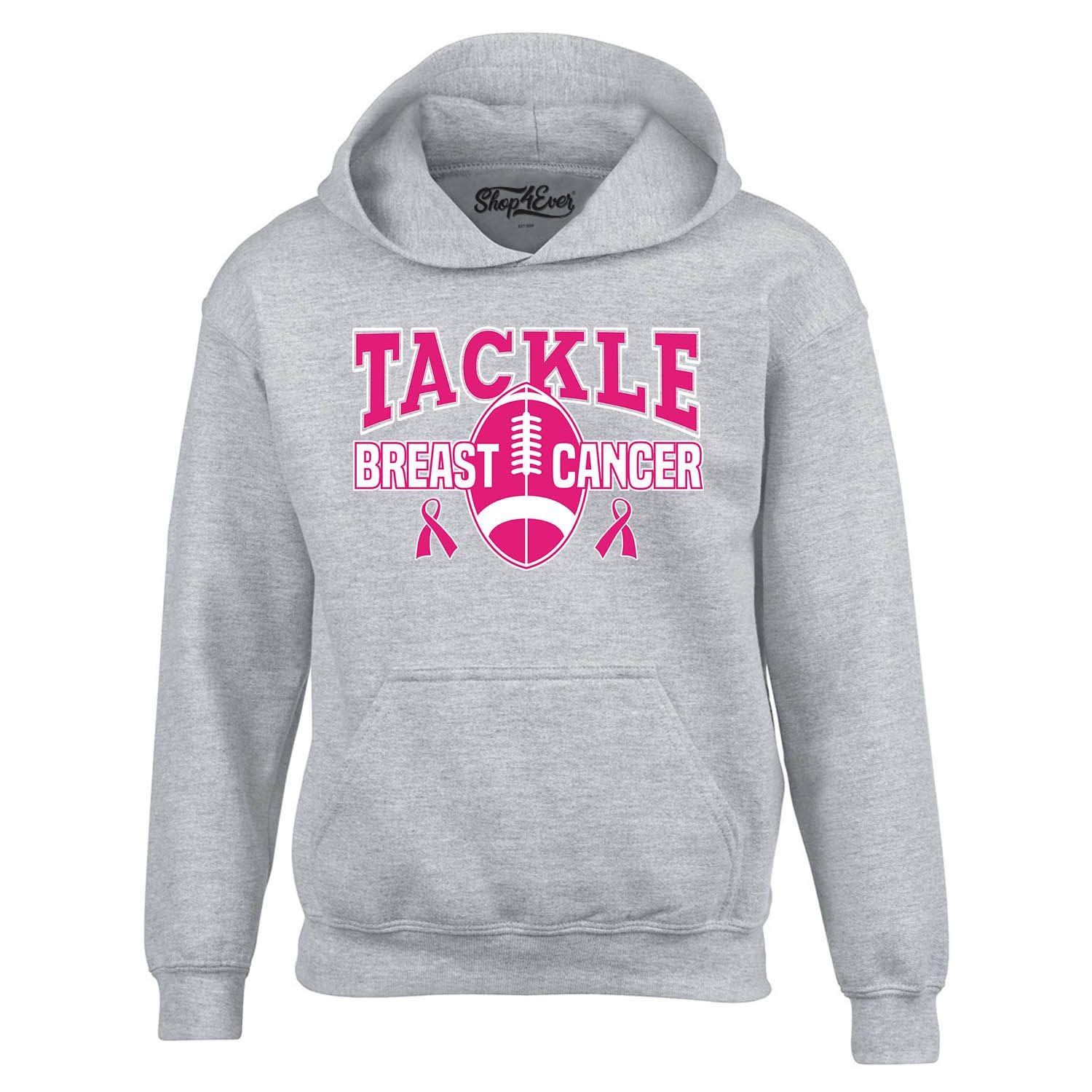 shop4ever Tackle Breast Cancer Awareness Hoodie