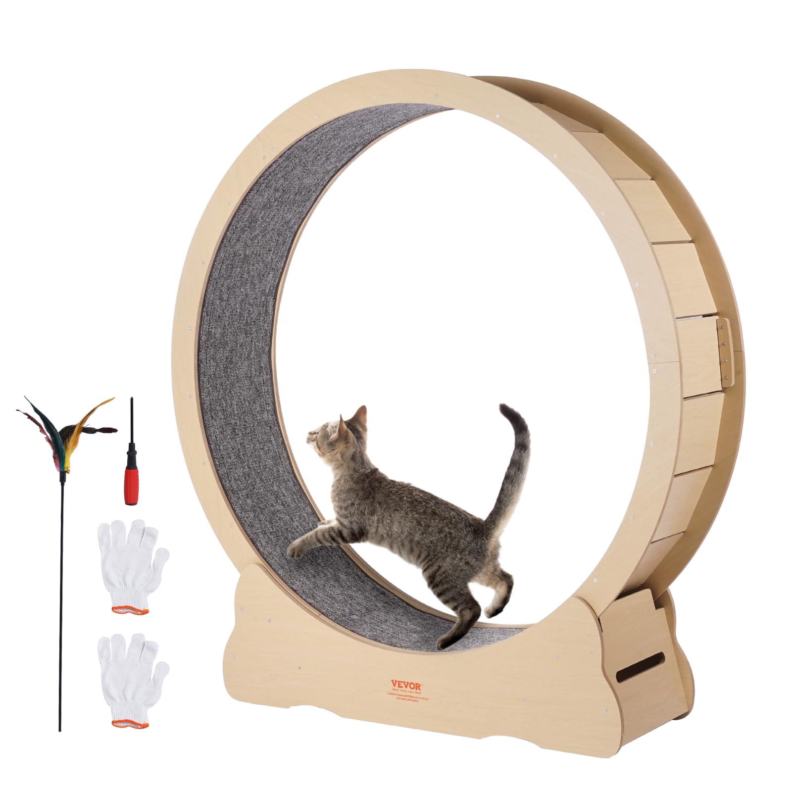 VEVOR Cat Exercise Wheel, 52" Large Cat Treadmill