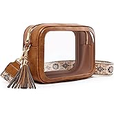 Unilily Clear Bag for Stadium Events, Clear Purse Stadium Approved Crossbody Bag for Concerts Sports Festivals Events Women
