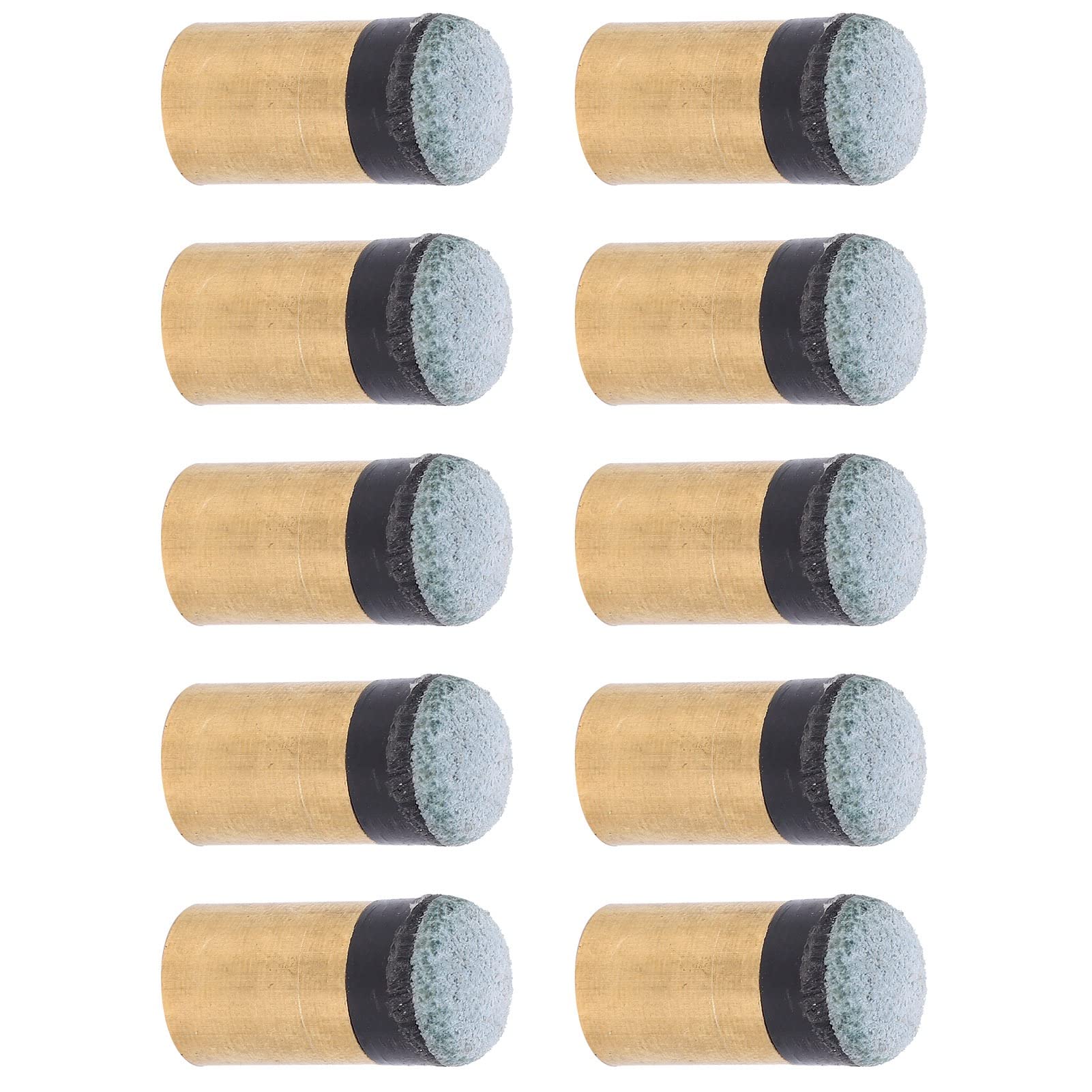 Ejoyous Pool Cue Tips 10 mm, 10 Pcs Snooker Cue Tips And Ferrules Metal Billiards Cue Tips Hard Leather Screw-on Tips Snooker Cue Tip Replacement Kit (10MM)