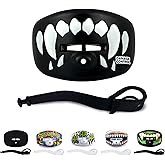 DAMAGE CONTROL Pacifier Mouthpiece – Football Mouthguard with Helmet Strap, Protects Teeth, Jaw & Mouth – Mouth Piece for Sports, No Boiling, Allows Airflow – Gear for Adults & Youth (Fangs)