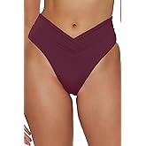Becca Women's Standard Color Code High Waisted Shirred Bikini Bottom, Cheeky Coverage, Swimwear Separates