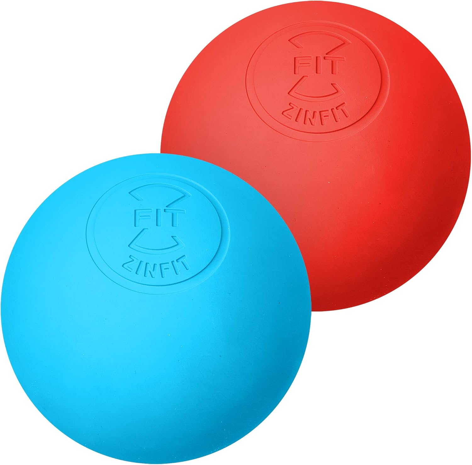 Premium Lacrosse Massage Balls Set by ZinFit - Lacrosse Ball for Myofascial Release, Trigger Point Therapy, Muscle Knots, Roller Yoga Therapy Massager Hard & Firm Rubber - Pack of 2 (Orange Blue): Health & Personal Care