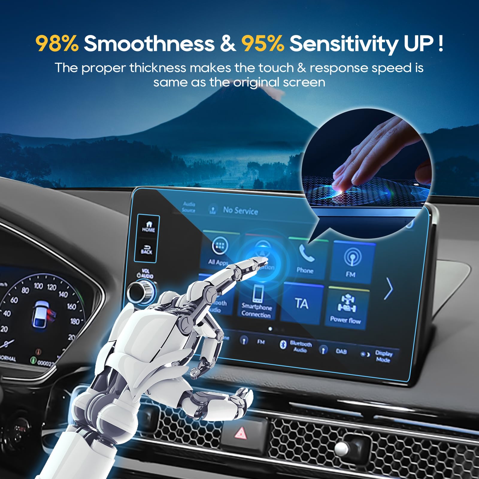 2023-2026 CRV Screen Protector Glass 9-Inch 2023-2025 CRV[EX-L/Sport/Touring/Hybrid/E:FCEV]2026 CRV [Sport Touring Hybrid]2023-2025(Honda Civic/HRV/Integra/Pilot/Ridgeline/2025-2026 ADX A-SpecAdvance)
