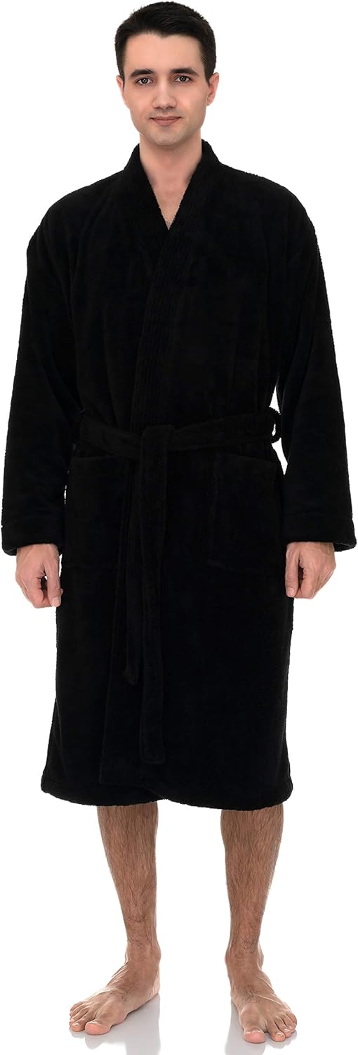 towelselections men's plush kimono robe
