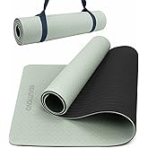 BEAUTYOVO Yoga Mat with Strap, 1/3 Inch Extra Thick Yoga Mat Double-sided Non Slip, Professional TPE Yoga Mats for Women Men, Workout Mat for Yoga, Pilates and Floor Exercises