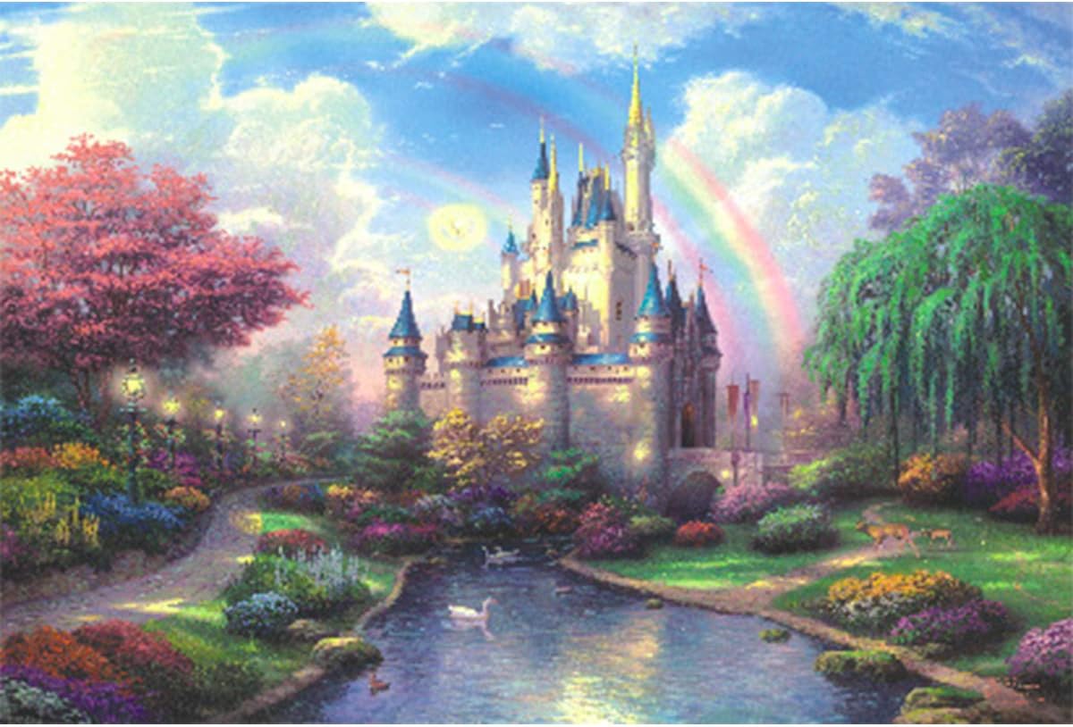 1000 Pieces Jigsaw Puzzles for Adults, Cardboard Puzzle Sets for Family, Cardboard Puzzles, Educational Games, Brain (Fantasy castle)