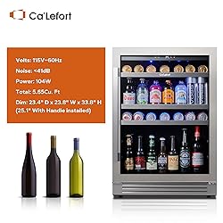 Ca'Lefort 24 Inch Beverage Refrigerator, 180 Can