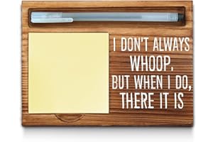 WAINVNIAW I Don't Always Whoop Sticky Note Holder, Funny Office Decor for Women, Humorous Office Gifts for Coworker Colleague Employee Boss, Women, Men, Friends, Desk Self-Stick Note Pad Holders WPP28