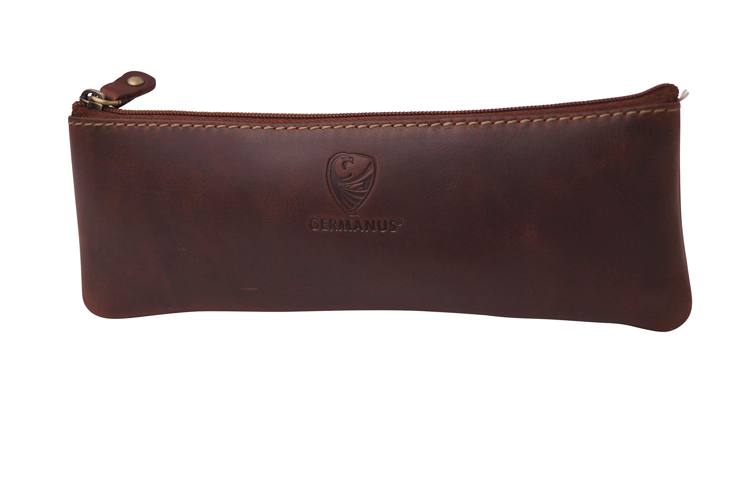 GERMANUS Pencil Case, Colonia (Dark Brown)