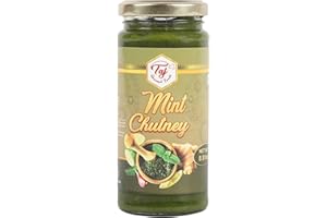 TAJ GOURMET FOODS TAJ Mint Chutney | Fresh Mint Chutney | Pudina Chutney | (250g)