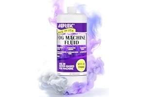 AGPTEK 32oz Fog Machine Liquid, Fog Juice for 400-1500 Watt Foggers,Water-Based Fog Liquid,Thick Atmosphere Fog Fluid, Ideal for Indoor and Outdoor Venues Made in USA