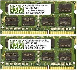 8GB 2X4GB NEMIX RAM Memory for Apple MacBook Pro Late 2008-2010