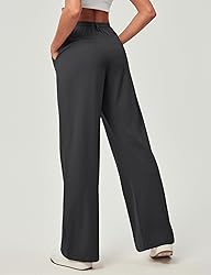 Ewedoos Wide Leg Pants Woman Stretchy Work Dress