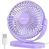 SWEETFULL USB Desk Fan Small Quiet - 3 Speeds Mini