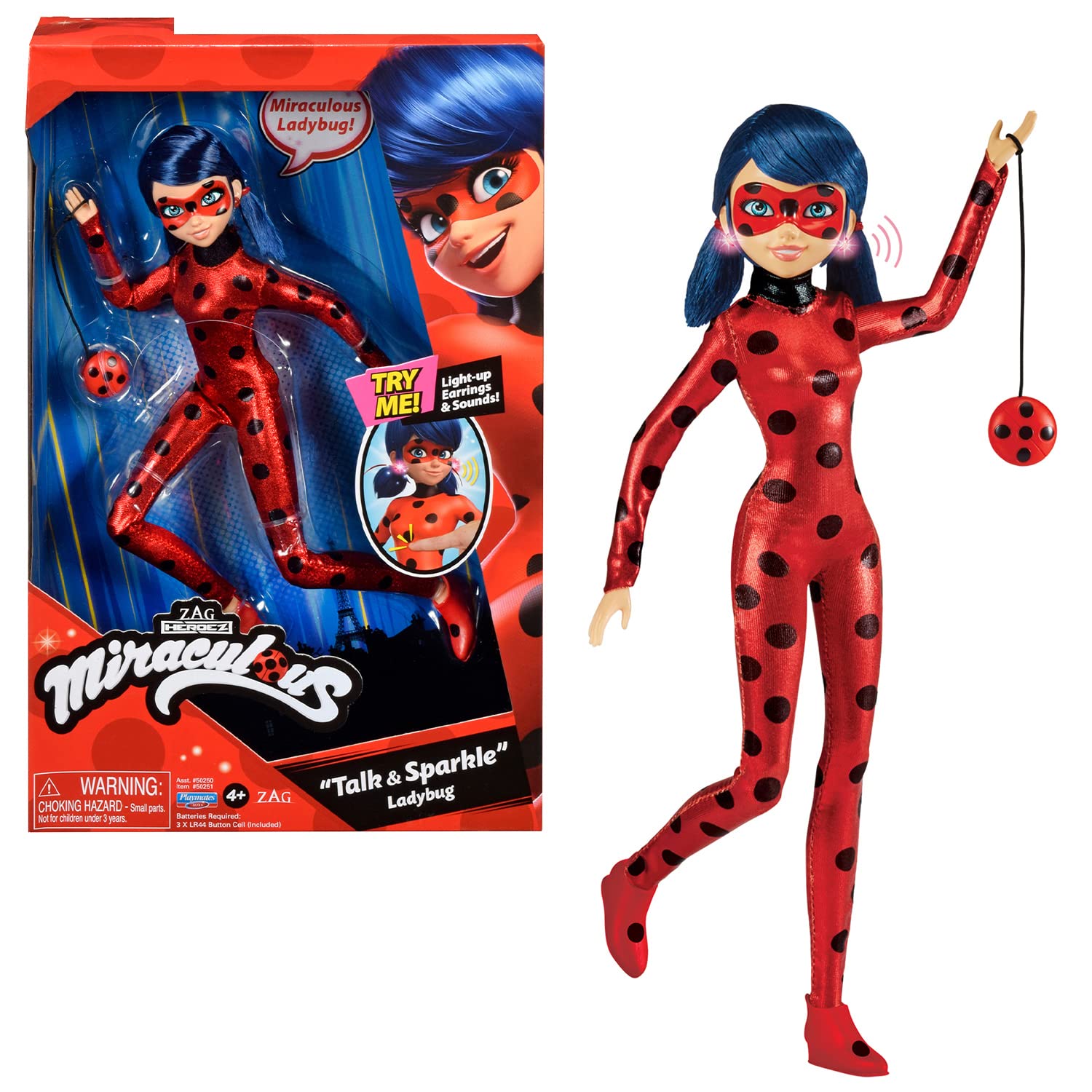 Bandai Miraculous Ladybug Doll - 26cm Marinette Figure With Lights, Sounds & Yoyo Accessory โ image 1