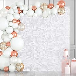 White Shimmer Wall Backdrop for Party 36 Panels