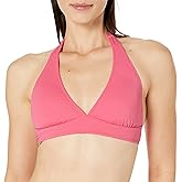 Amazon Essentials Women's Light-Support Tie Halter Bikini Swimsuit Top (Available in Plus Size)