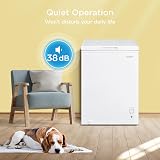 COMFEE RCC102WH2UK(E) 99L Freestanding Chest Freezer Convertible Fridge view 2