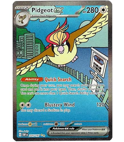 Amazon.com: Pokemon - Pidgey 207/197 - Obsidian Flames - Illustration Rare 