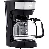 Amazon Basics 12-Cup Coffee Maker with Reusable Filter, Black and Stainless Steel