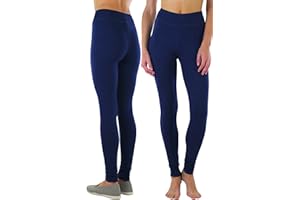 ToBeInStyle Women's Single Medium Weight Breathable Cotton-Spandex Leggings