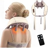 KppeX 6D Neck Massagers Pillow with Heat for Pain Relief Deep‑Tissue | Cordless Deep‑Tissue Shiatsu, Back &amp; Leg Pain Relief, Kneading Massager for Shoulder,Gifts for Men or Women
