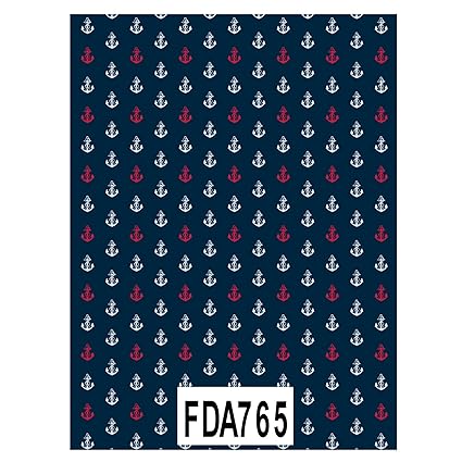 Décopatchpapier Anker, ca. 15mm, weiß, marineblau, rot, 765, 1 Blatt