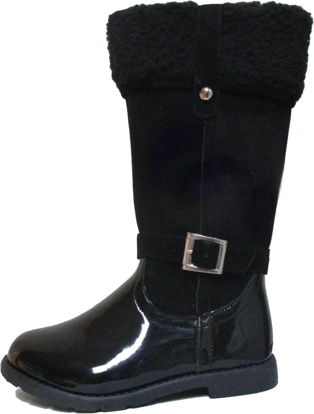 Cloeโข Girls Winter Rider Boot - Patent Leather & Suede Fashion