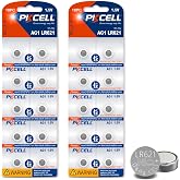 PKCELL 20 Pack SR621sw Watch Battery AG1 LR621 364 Watch Battery | High Capacity &amp; Long Lasting Power